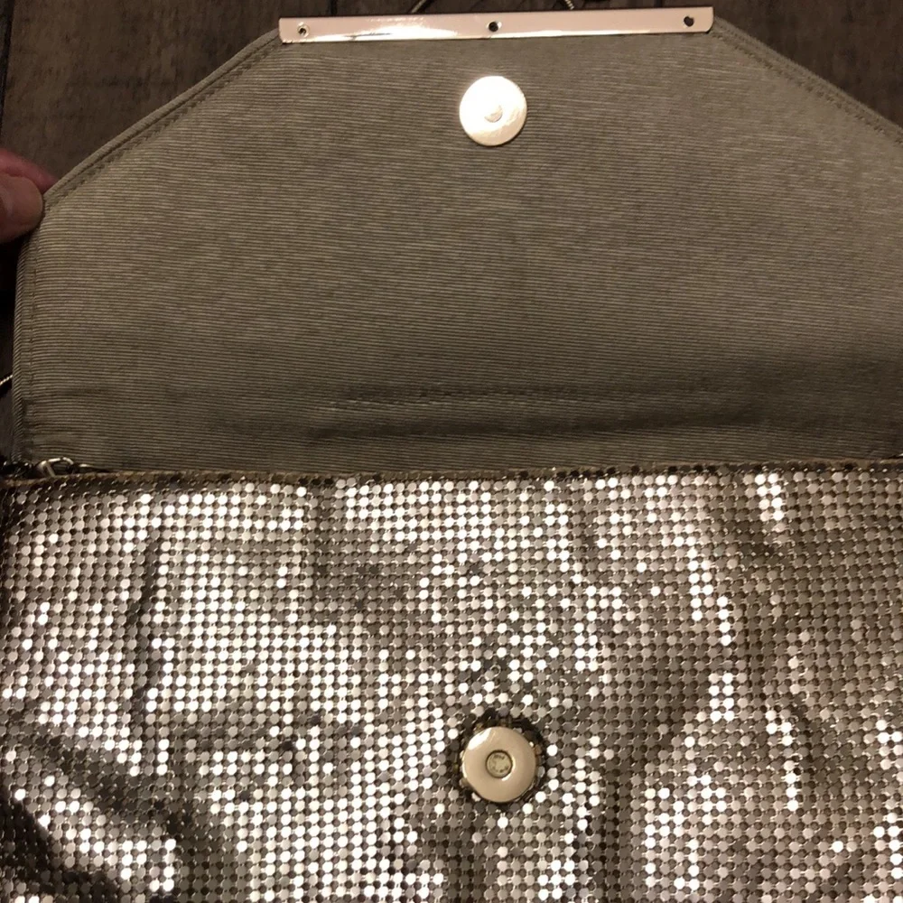BCBGmaxazria Gold SHIMMER SHOULDER BAG/Clutch bag classy party night out
